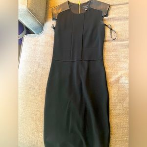 Ted Baker Sheath Dress with leather detailing.